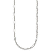 Sterling Silver Polished 4.0mm Figaro Rope 18 Inch Necklace